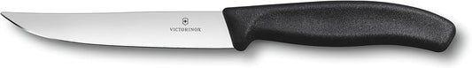 Victorinox 6.7903.12 Swiss Classic Gourmet Steak Knife Ideal for Slicing a Wide Variety of Steak Cuts Straight Blade in Black, 4.7 inches