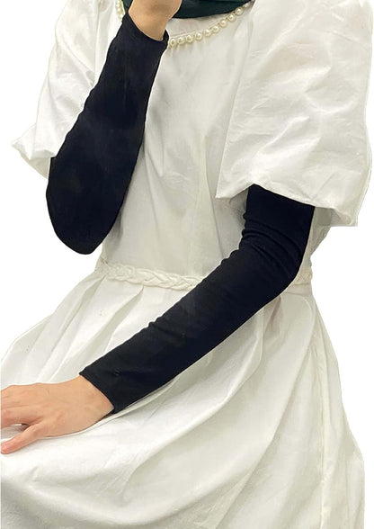 amokk Long Arm Sleeves for Women Cooling UV Sun Protection Sleeves to Cover Arms Gardening Sleeves