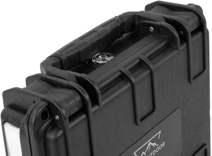 Monoprice Weatherproof/Shockproof Hard Case - Black Ip67 Level Dust and Water Protection Up to 1 Meter Depth with Customizable Foam, 10" x 9" x 7", 6.6 Liter
