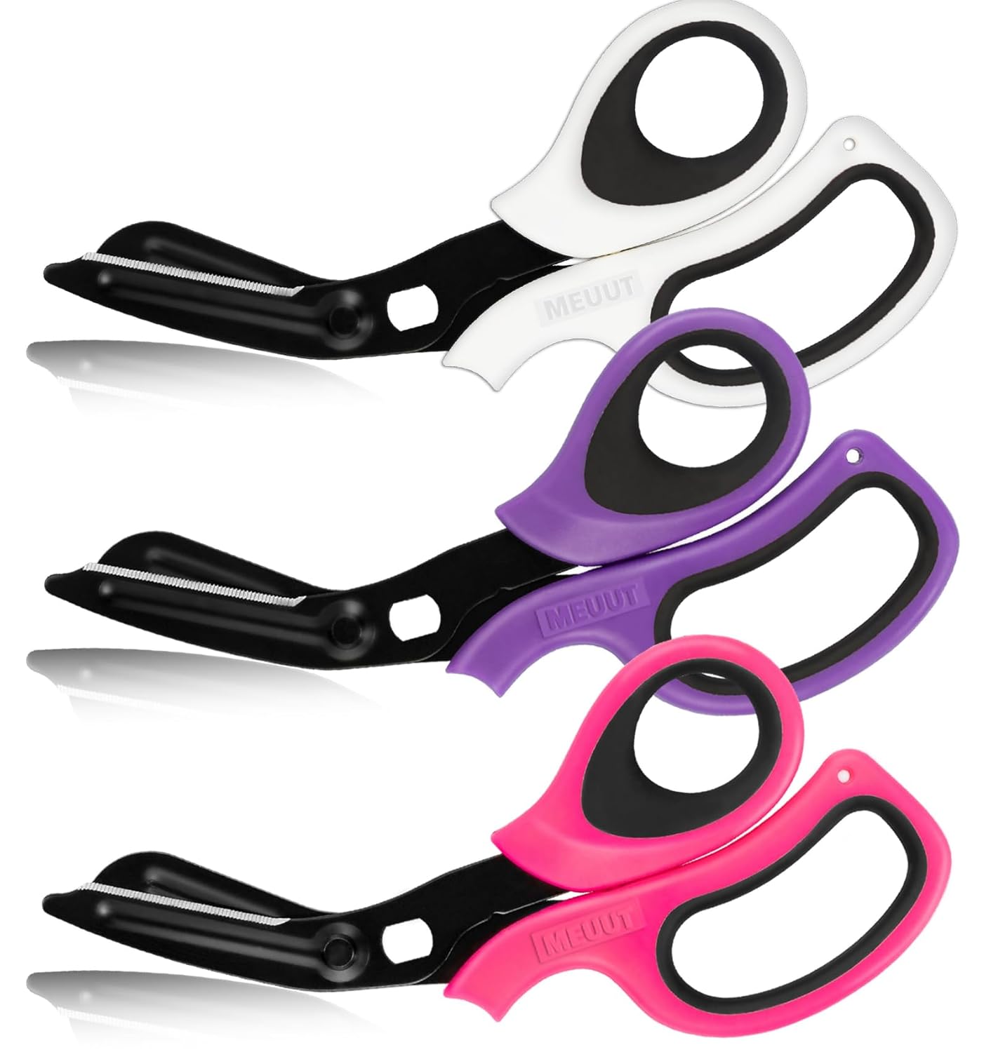 MEUUT 8 inches All Purpose Scissors Multipurpose Heavy Duty Shears, Forged Stainless Steel Utility Industrial Shear Kitchen Scissor for Household, outdoors, EMT