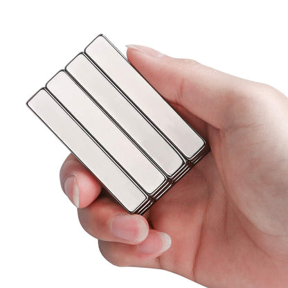 LOVIMAG Magnets with Adhesive Backing, Magnet Strips Heavy Duty, Flat Magnets for Whiteboard, Craft, Fridge, Office, Kitchen, Science - 60 x 10 x 3mm, Pack of 5