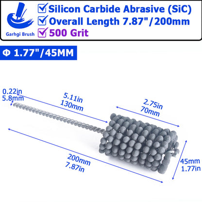 Garhgi 1-3/8" (35mm) Cylinder Honing Brush, 240 Grit Silicon Carbide Nylon Hone Tool, for Engine Cylinder Bore Deburring Finishing Deglazing Cleaning on Metals Steel Cast Iron