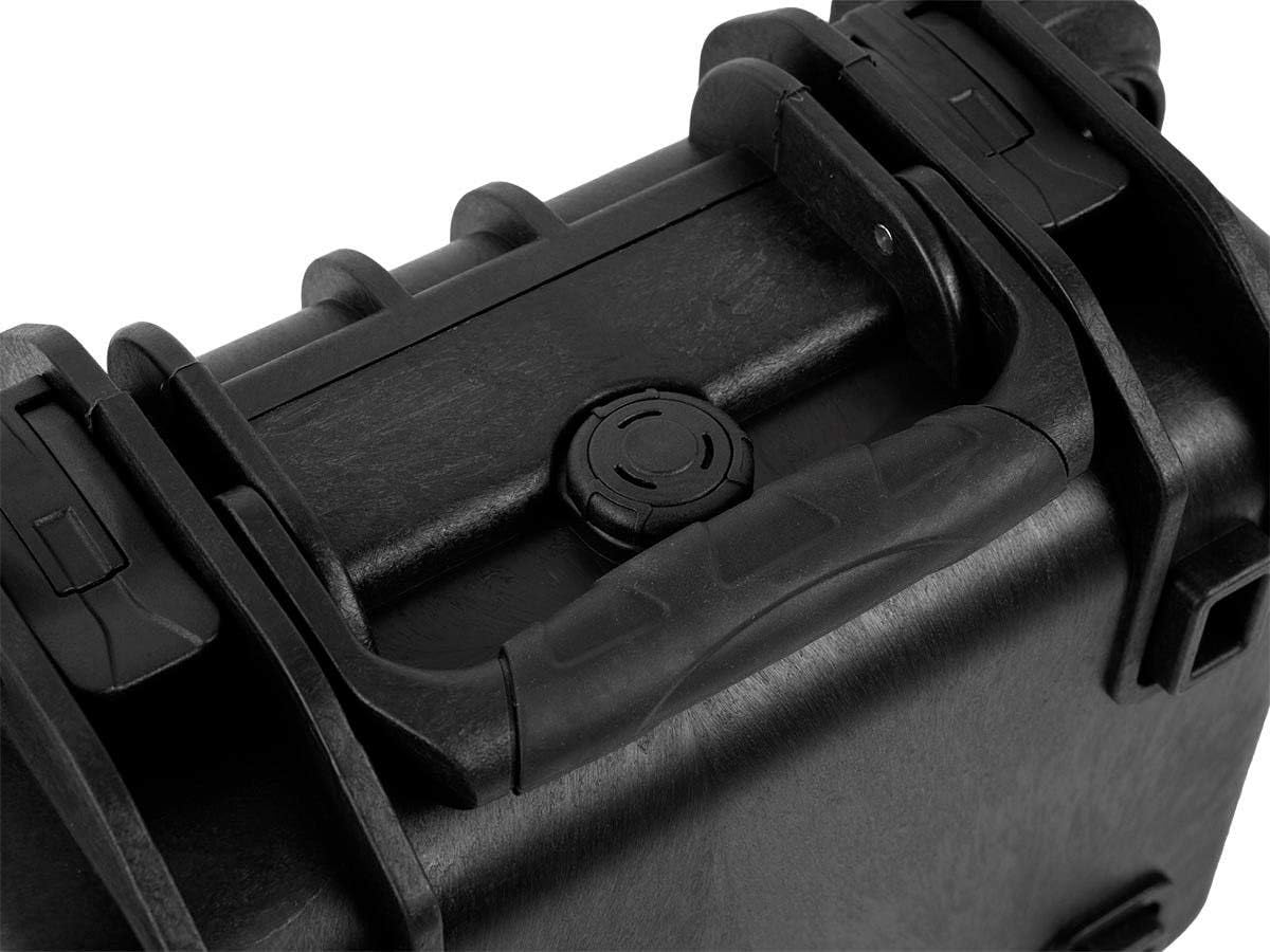 Monoprice Weatherproof/Shockproof Hard Case - Black Ip67 Level Dust and Water Protection Up to 1 Meter Depth with Customizable Foam, 10" x 9" x 7", 6.6 Liter