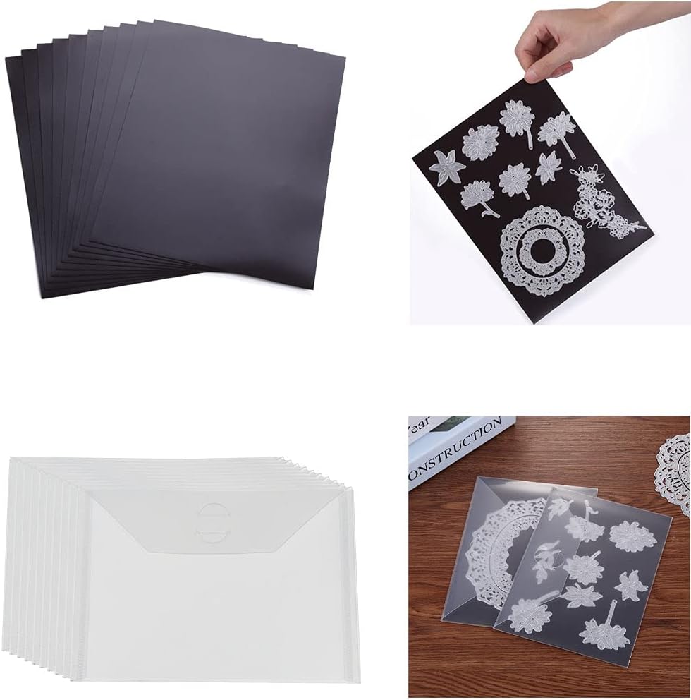 Briartw 10 Sheets Rubber Soft Magnet Sheet for Metal Cutting Dies Storage, Crafts Tool Scrapbooking Arts and Crafts Flexible Placement Mats, 3mm 6.85x5inches