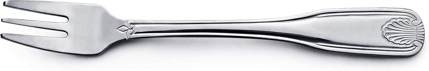New Star Foodservice 58321 Shell Pattern, 18/0 Stainless Steel, Oyster Fork, 6-Inch, Set of 12