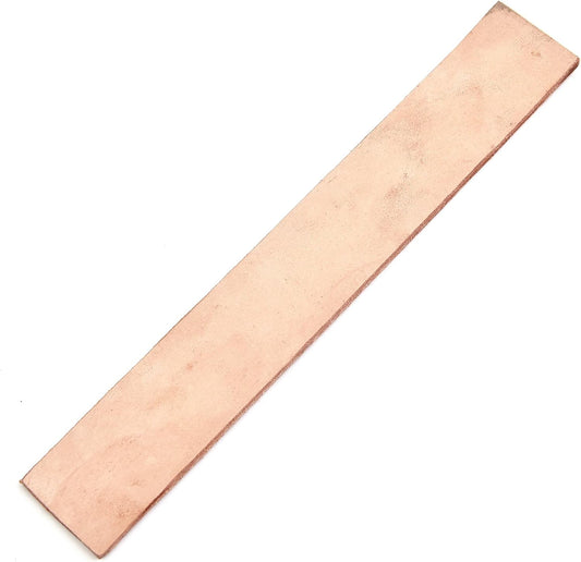 Professional Leather Knife Strop – 12″ x 2″ Genuine Brown Leather Sharpening Belt – Fine Grit for Razors, Chef’s Knives, Straight Razors, Blades & Tools