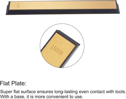 uxcell Diamond Sharpening Stone, 6" x 0.8" (150mm x 20mm) 80 Grits Titanium Coated Whetstone Sharpener Grinding Plate Hand Tool