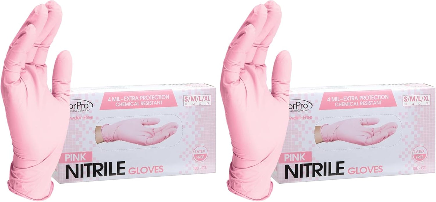 ForPro Disposable Nitrile Gloves, Chemical Resistant, Powder-Free, Latex-Free, Non-Sterile, Food Safe, 4 Mil