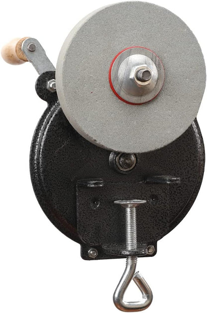 Kitchen Knife Sharpener Hand-cranking Grinding Machine, Sharpener Tool for Kitchen Knives, Garden Tool Sharpener, 6 Inches DIY Polishing Machine Tool Grinder