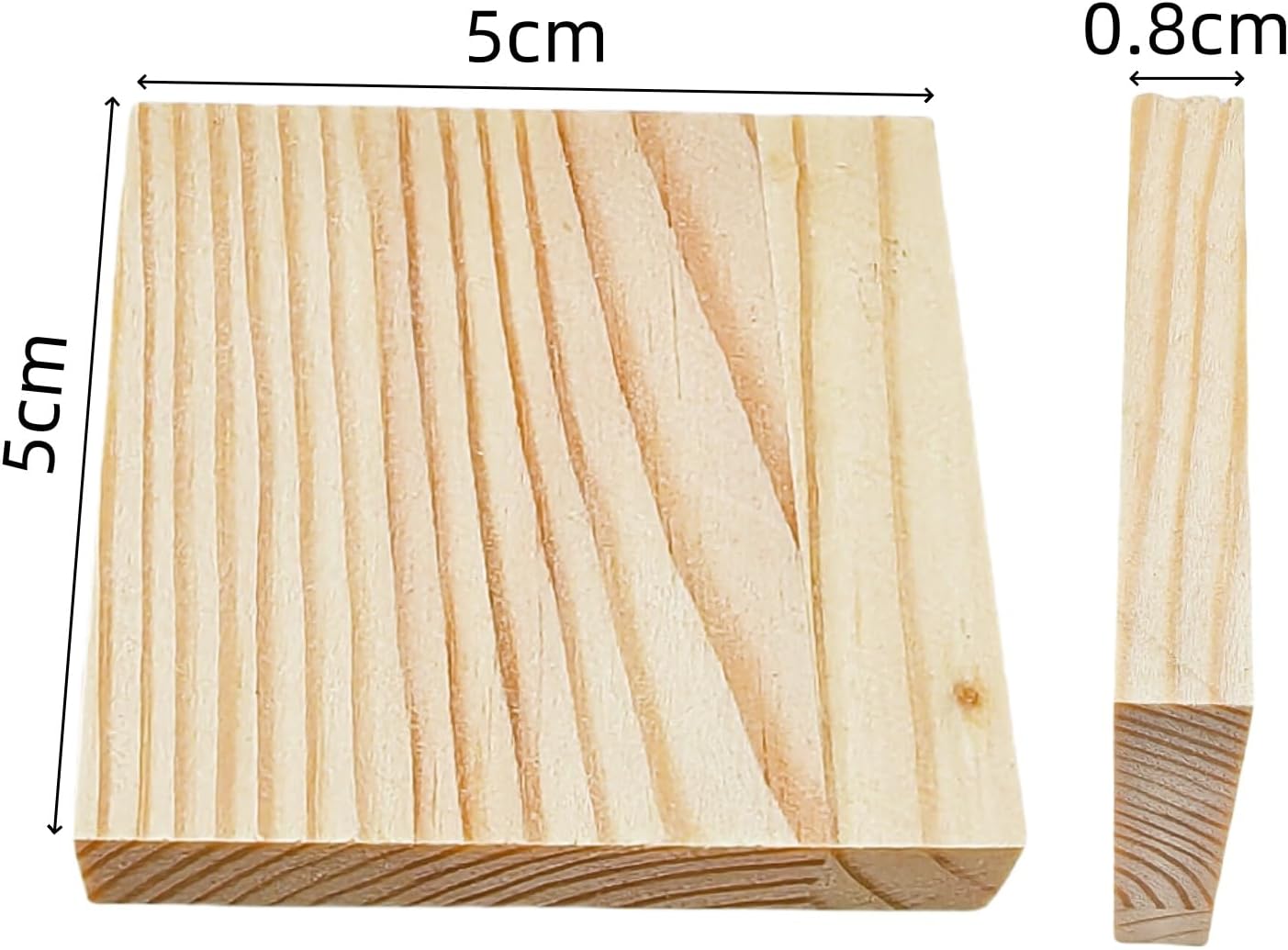 6PCS Unfinished Wood Square Blocks for Crafts, 6x6x1in Blank Wooden Squares Pine Wood Boards for Carving,DIY Wood Coasters,Painting & Burning
