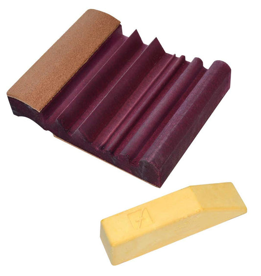 Flexcut PWS10 Standard Power Strop, with Flat Round Wheel and Buffing Compund, Rated for 600-800 RPM