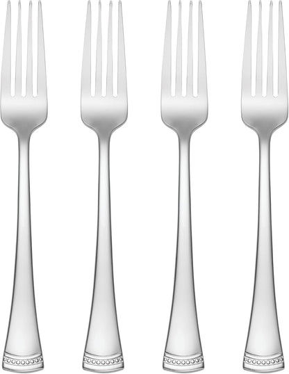 Lenox Silverware Set, Portola 12-Piece Steak Knife Flatware Set, Service For 12, Made Of 18/10 Stainless Steel, Dishwasher Safe, Home And Kitchen Utensils, Knives, Cutlery (Silver, 12 Piece)