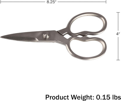 Heavy Duty Kitchen Scissors - Multipurpose Forged Stainless Steel Scissors for Meat, Chicken, Fish, and Herbs - 8.25 Inch Kitchen Shears that Come Apart for Easy Cleaning by Kings County Tools