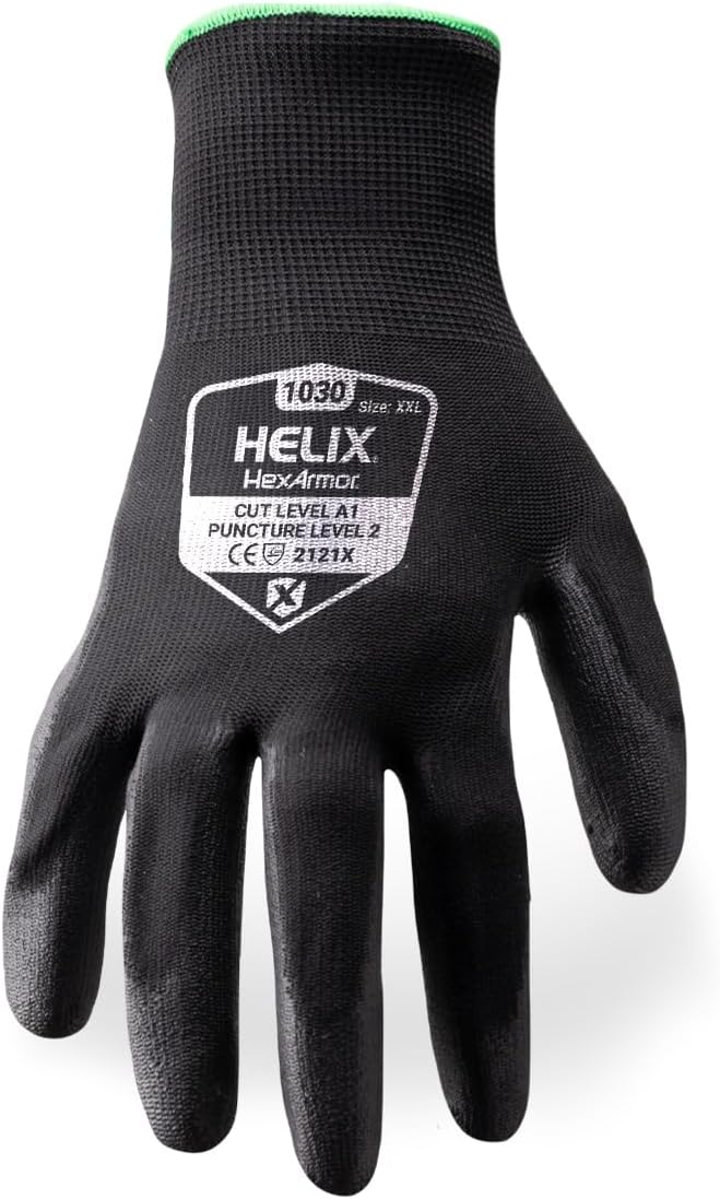 HexArmor General Purpose Knit Gloves | High Dexterity and Tactility | Cut, Abrasion and Puncture Resistant Washable Gloves