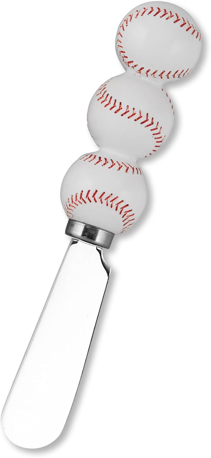 Supreme Housewares Tennis Ball Cheese Spreaders, Hand-Painted Resin Handles with Stainless Steel Blades for Spreading Cream Cheese, Butter, Jam, or Sandwich, Set of 4