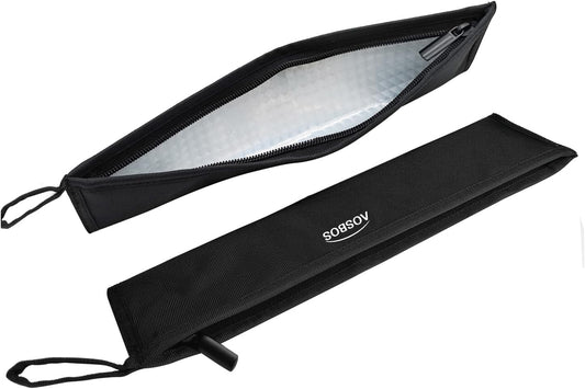 Aosbos Chopstick Carrying Case without Chopsticks, Reusable Chopsticks Bag, Chopsticks Sleeve, Travel Utensil Set Pouch for Metal, Bamboo, Stainless Steel Chopsticks - Black
