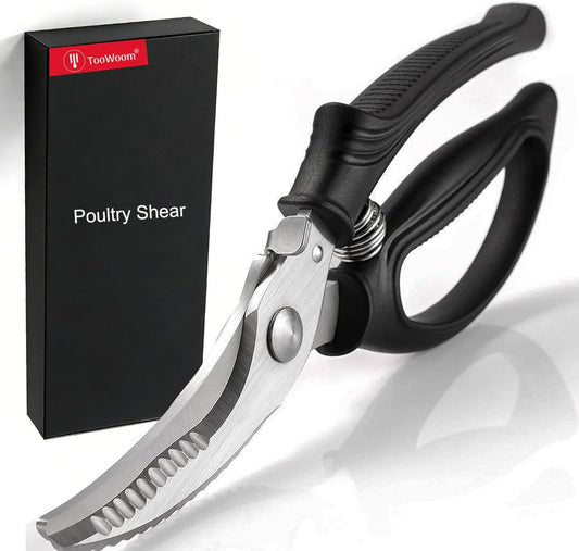 Kitchen Shears, [Easier Spatchcock] Heavy Duty Kitchen Scissors, All Purpose for Food Turkey Fish Meat Chicken Bone Cutting, Ultra Sharp Poultry Shears for Cooking, Barbecue, Dishwasher Safe