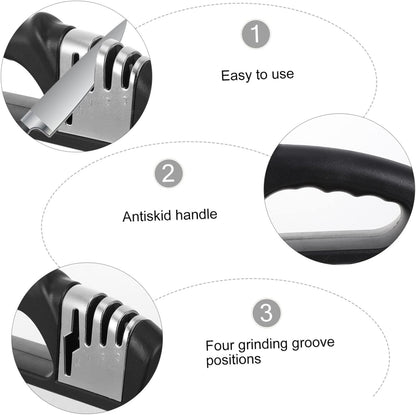 Quick Knife Sharpening Tool 4-segment Handheld Knife Sharpener Safe for Long Time Use Knives Scissors Left/right Hand Friendly
