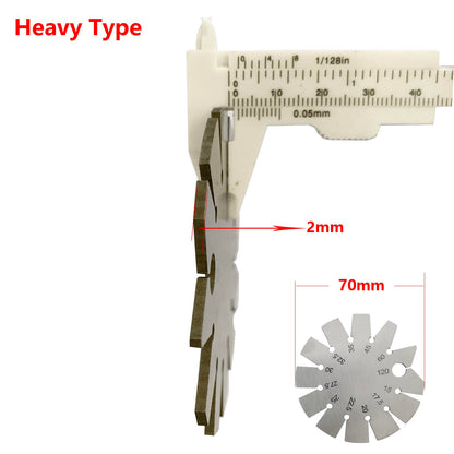 1 Piece Stainless Steel Bevel Gauge Axe Angle Gauge Round Shape Knife Angle Finder Knife Blade 15-120 Degree for Measuring Knife Angle