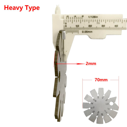 1 Piece Stainless Steel Bevel Gauge Axe Angle Gauge Round Shape Knife Angle Finder Knife Blade 15-120 Degree for Measuring Knife Angle