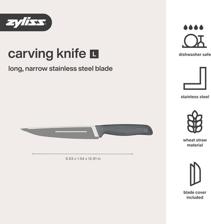 Zyliss Bread Knife - Serrated Bread Knife with Ergonomic Handle - Stainless Steel Kitchen Blade - Sharp Serrated Blade for Precision Slicing - Kitchen Tool for Everyday Use