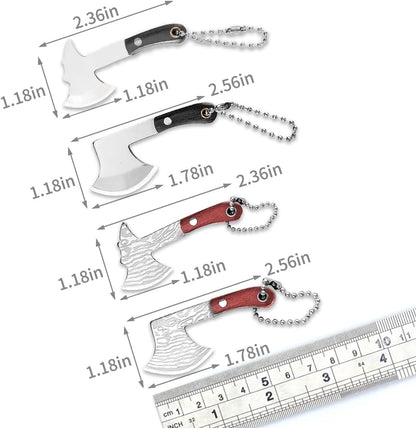 Damascus Pocket Knife Set Mini Chef Tiny Cleaver for Package Opener Box Cutter - of 4