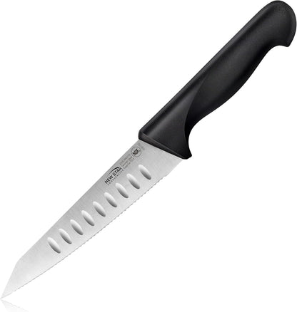 New Star Foodservice Essential 6-Inch Serrated Utility Knife, German Steel