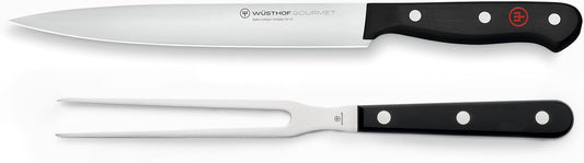 WÜSTHOF Gourmet 2-Piece Carving Knife Set,Black