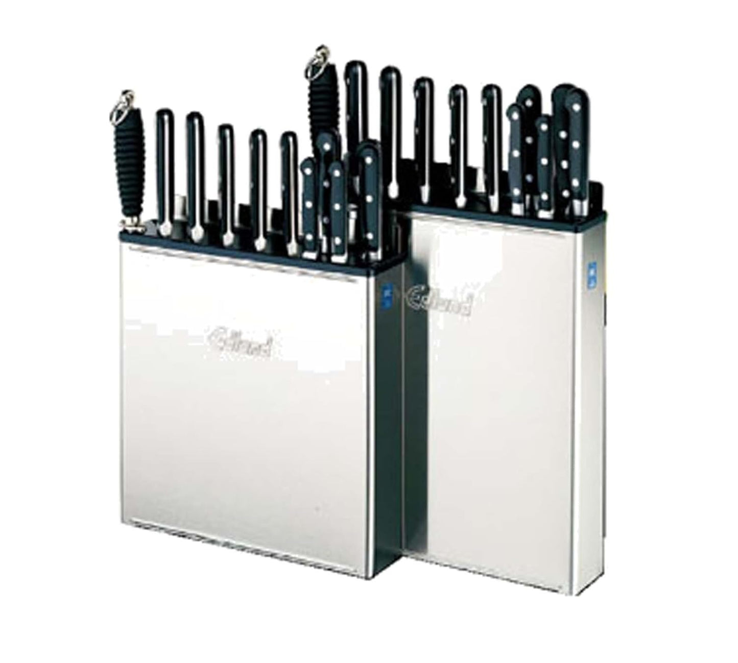 Edlund KR-700 14" Knife Rack with (10) Open Slots | Knives Accessory for Commercial Restaurant Food Truck Diner | (8) Chefs (2) Small Knives Capacity | 2.58"W x 14"L x 15.5"H, Stainless Steel, NSF
