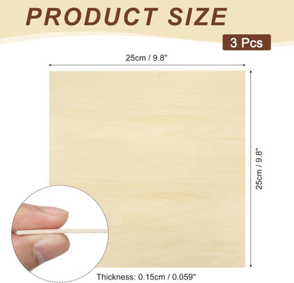 MECCANIXITY 5pcs Basswood Sheet 4" x 6" x 1/4" Unfinished Wood Plywood Boards for Painting Crafts, Laser, Cutting, Engraving