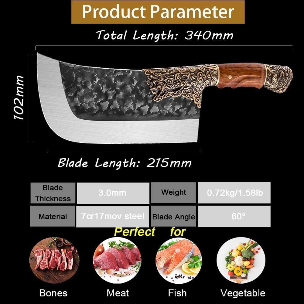 Purple Dragon Serrated Steak Knives Set of 4 - High Carbon German Steel Steak Knife Set with Square Wooden Handle - Effortless Cutting - Christmas Gift for Men and Women