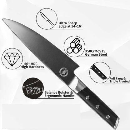Kitory Slicing Carving Knife - 12" Brisket Knife - Pakka Wood Handle - Forged German High Carbon Steel Granton Blade, BBQ, Grilling Gifts For Men -Metadrop Series
