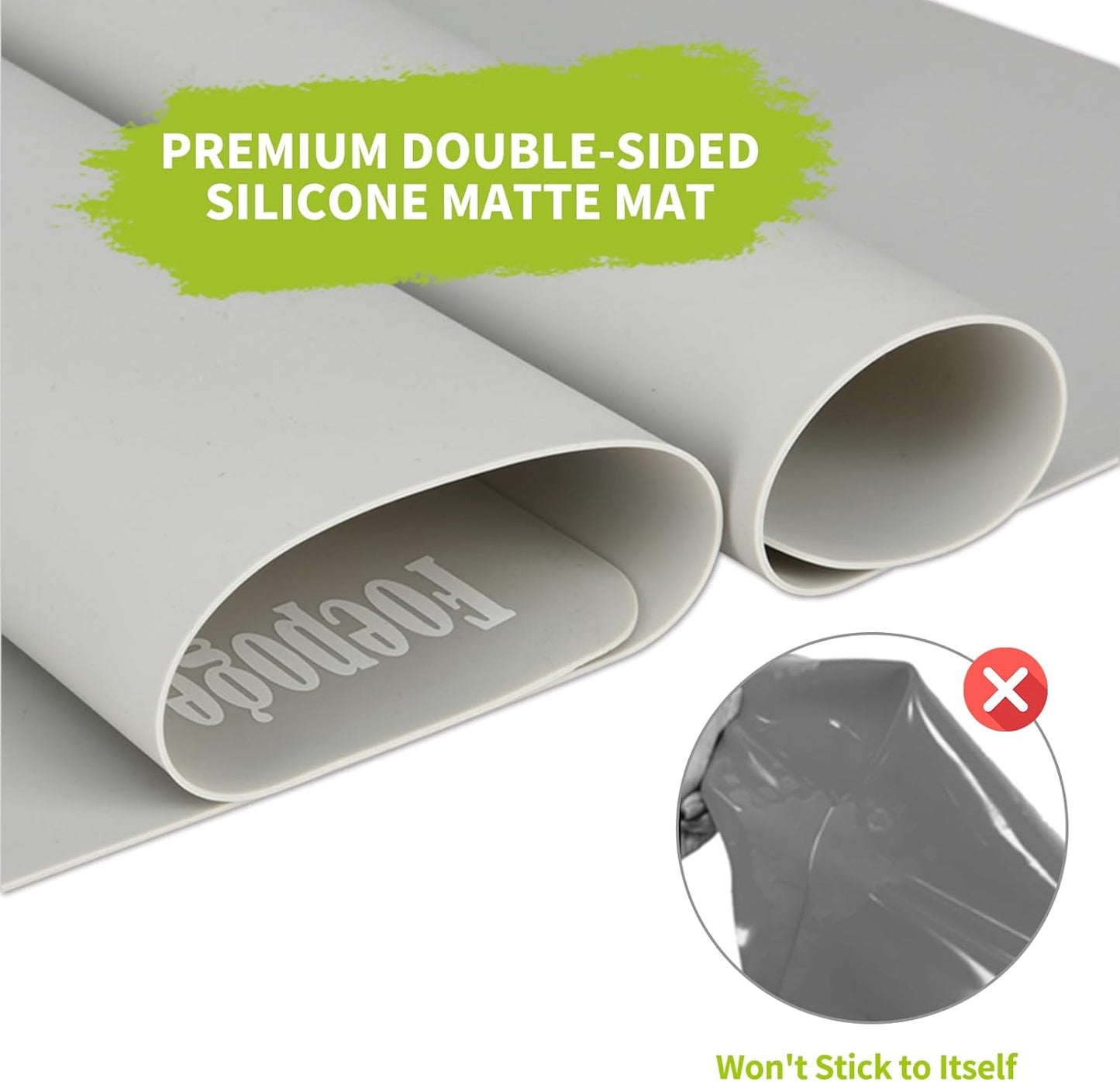 36.2" x 24" Extra Large Silicone Mat for Epoxy Resin, Nonstick Silicon Mats for Crafts Jewelry Casting, Non-Slip Kitchen Table Placemats for Countertop Protector Heat Resistant by Foepoge, Black