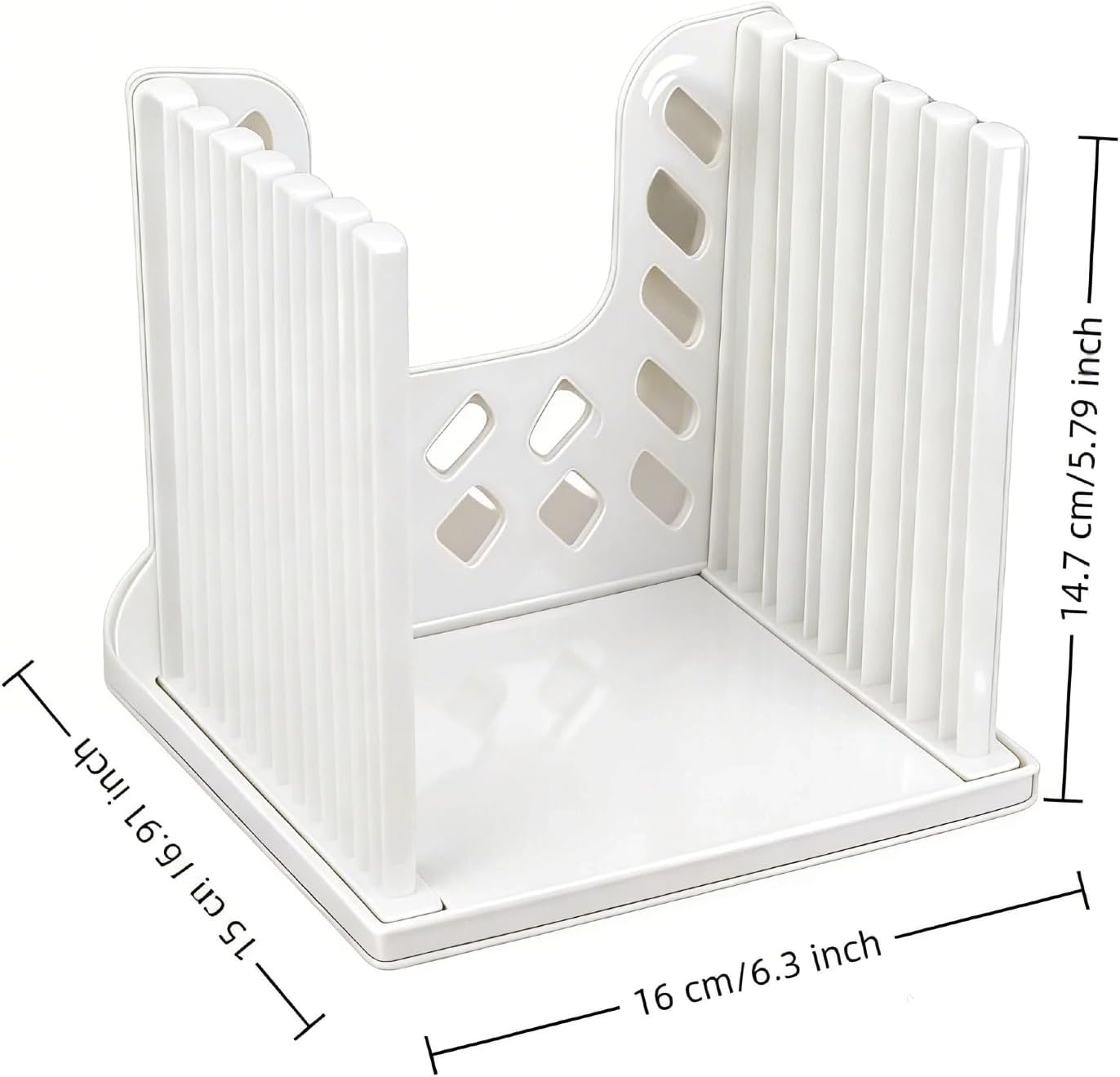 Bread Slicer for Homemade Breads, Toast Slicer, Adjustable Thickness Slicing Guide, Foldable Portable Bread Cutter Suitability for Homemade Breads, Bagels, Loafs, Cakes - Kitchen Baking Tool