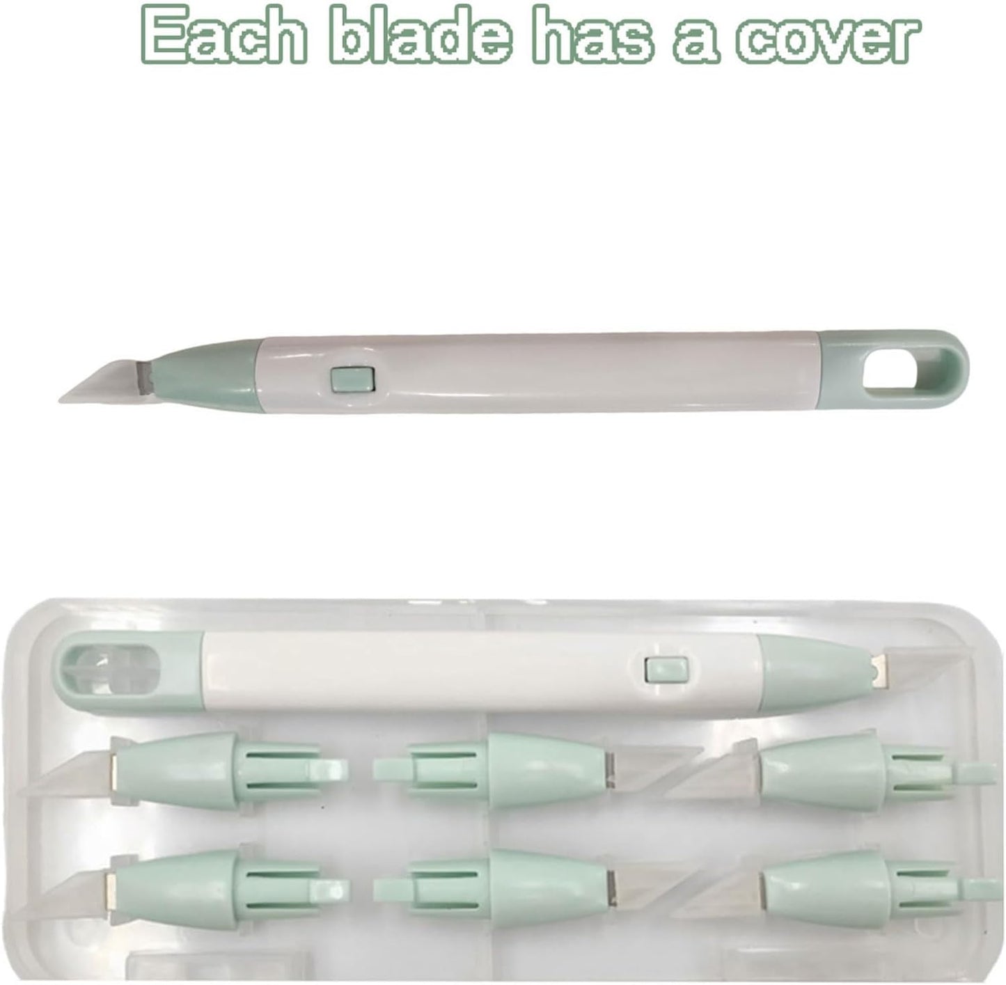 KINGFINGER Precision Craft Knife Set, 7-Piece Hobby Knife Kit with Case, Includes 6 Replaceable Blades, Ideal for Crafting, Scrapbooking, Rubber Stamps & DIY Projects