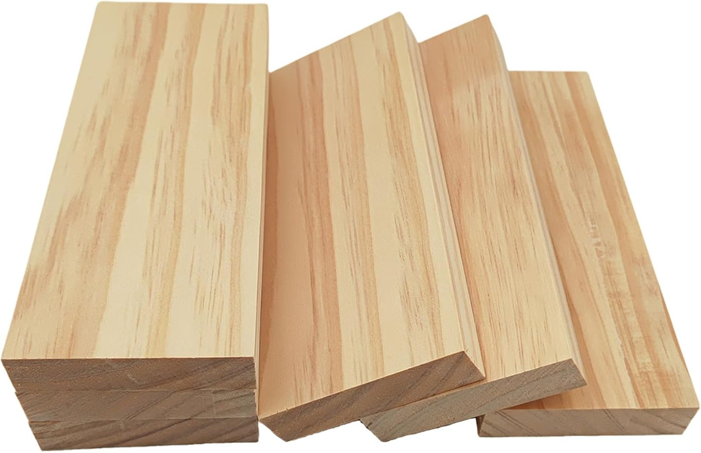 4PCS Rectangle Wood Boards Unfinished Wood Blocks for Crafting, 8x6x1in Blank Whittling Wooden Blocks for Wood Carving,Painting & Burning