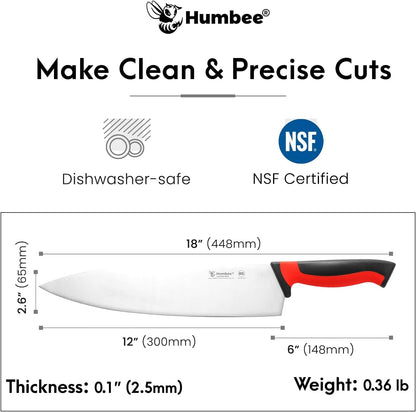 7.5-Inch Nakiri Knife, High Carbon Stainless Steel Hollow Grind Blade, Razor Sharp Edge, Ergonomic Non-Slip Handle, Cleaver Style, DT-50 Series, Orange