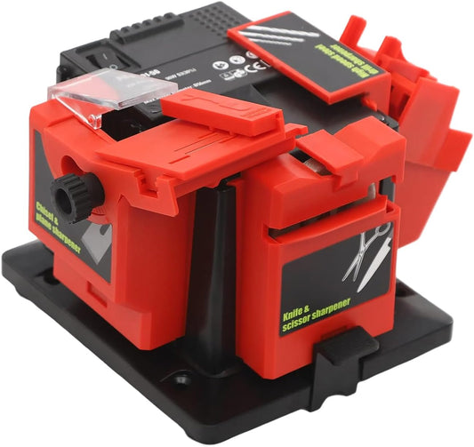 Electric Drill Bit Sharpener, 96W 110V Adjustable Angle Universal Sharpening Station with Sharpeners, Multifunction Electric Sharpening Machine for Knife, Drill, Chisel, Scissor
