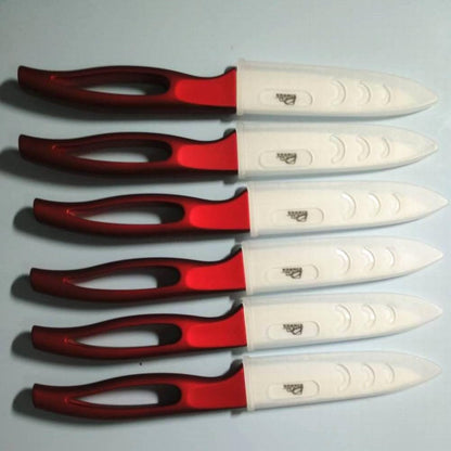 GAOGAO Kitchen Bar Ceramic Steak Knife Super Sharp Knifes 6pcs