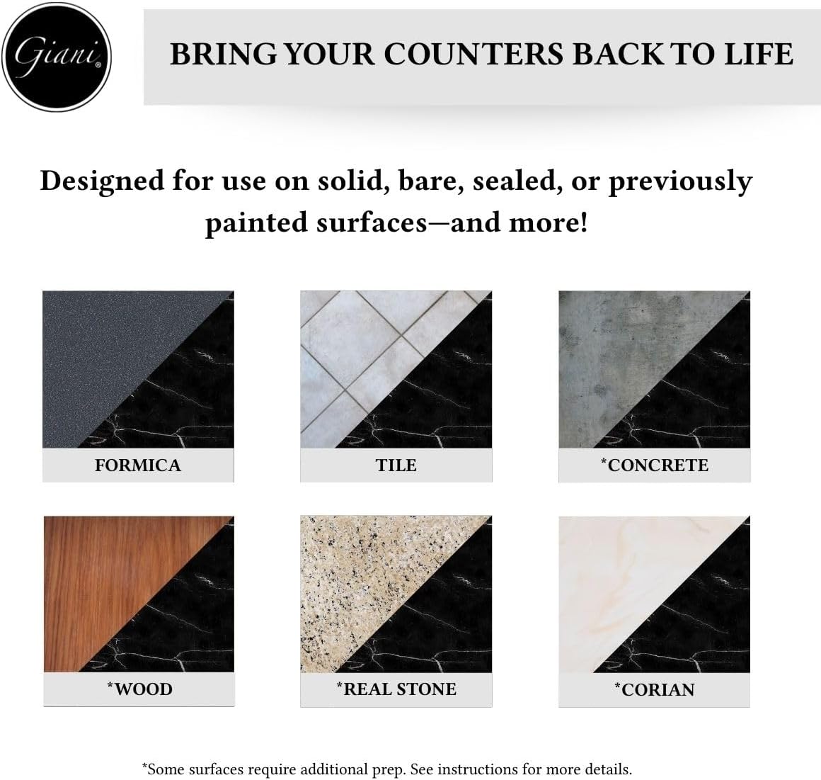Giani Butcher Block Easy Epoxy Countertop Paint Kit
