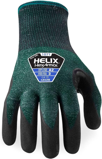 HexArmor Cut-Resistant Impact Protection Polyurethane Palm Knit Work Gloves | Helix® Core 3012