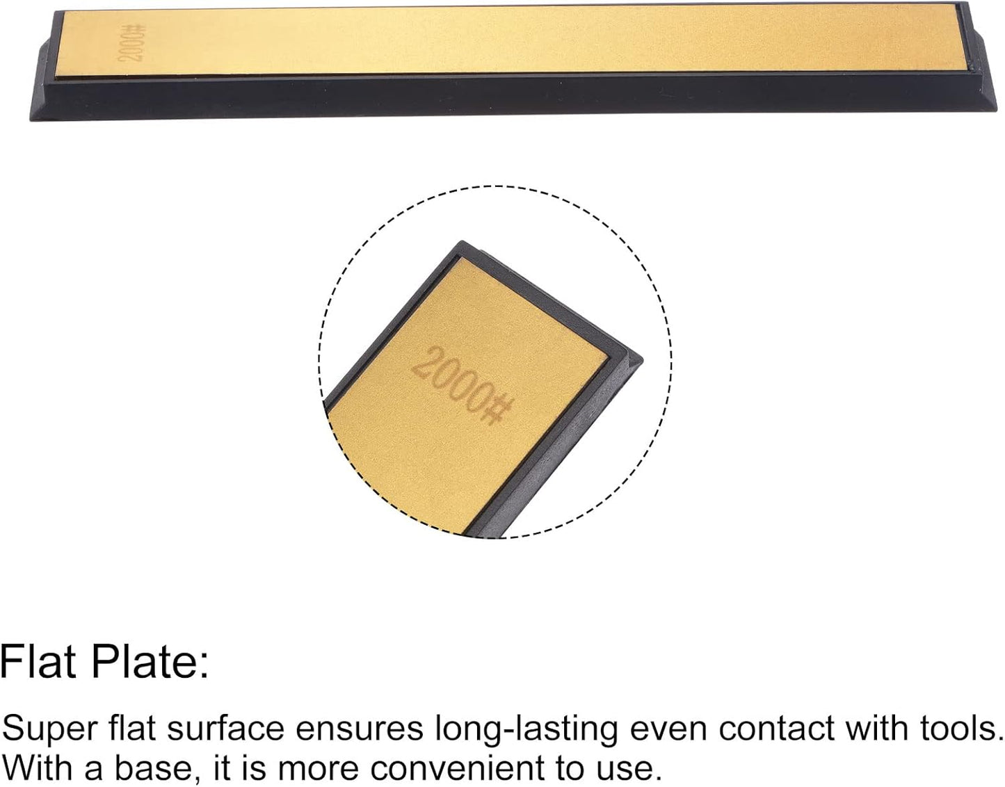 uxcell Diamond Sharpening Stone, 6" x 0.8" (150mm x 20mm) 80 Grits Titanium Coated Whetstone Sharpener Grinding Plate Hand Tool