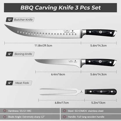 10" Bread Knife - Sourdough Slicing Knife Professional 5Cr15MoV Stainless Steel Serrated Knives, Ergonomic Wood Handle & Full Tang Design, Gift Box Included (Single-Edge
