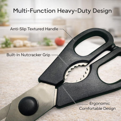 All-Purpose Kitchen Shears, Heavy-Duty Stainless Steel, Detachable Scissors with Comfortable Grip, Dishwasher Safe, 8-Inch