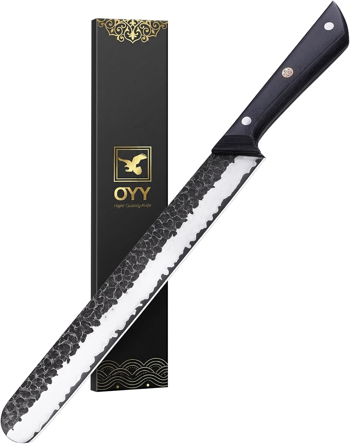 3.7 Inch Hand Forged Paring Knife, VG10 High Carbon 3-Layer Clad Steel Small Kitchen Knife, Ultra Sharp Full Tang for Peeling, Slicing & Delicate Prep, Gift Box for Men & Women