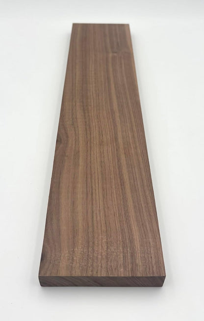 Walnut Hardwood Board 4" x 0.75" x 12" – Premium S4S Surfaced Four Sides – Craft Wood for DIY, Woodworking, Turning, Carving, CNC, Small Projects – Clear, Straight-Grain Eastern Walnut