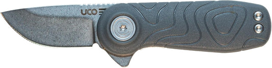 UCO Tinkham Liner Lock Pocket Knife with D2 Steel Blade, Tiger Orange, 1.5 Inch Blade