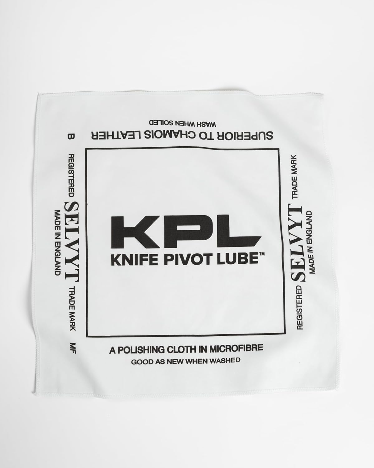 Knife Pivot Lube - KPL Ultimate Microfiber Cloth - Polishing Pocket Knife Handkerchief for Cleaning Knives, Premium Knife Oil Cloth for Blade Care, Selvyt MF 14 Inch