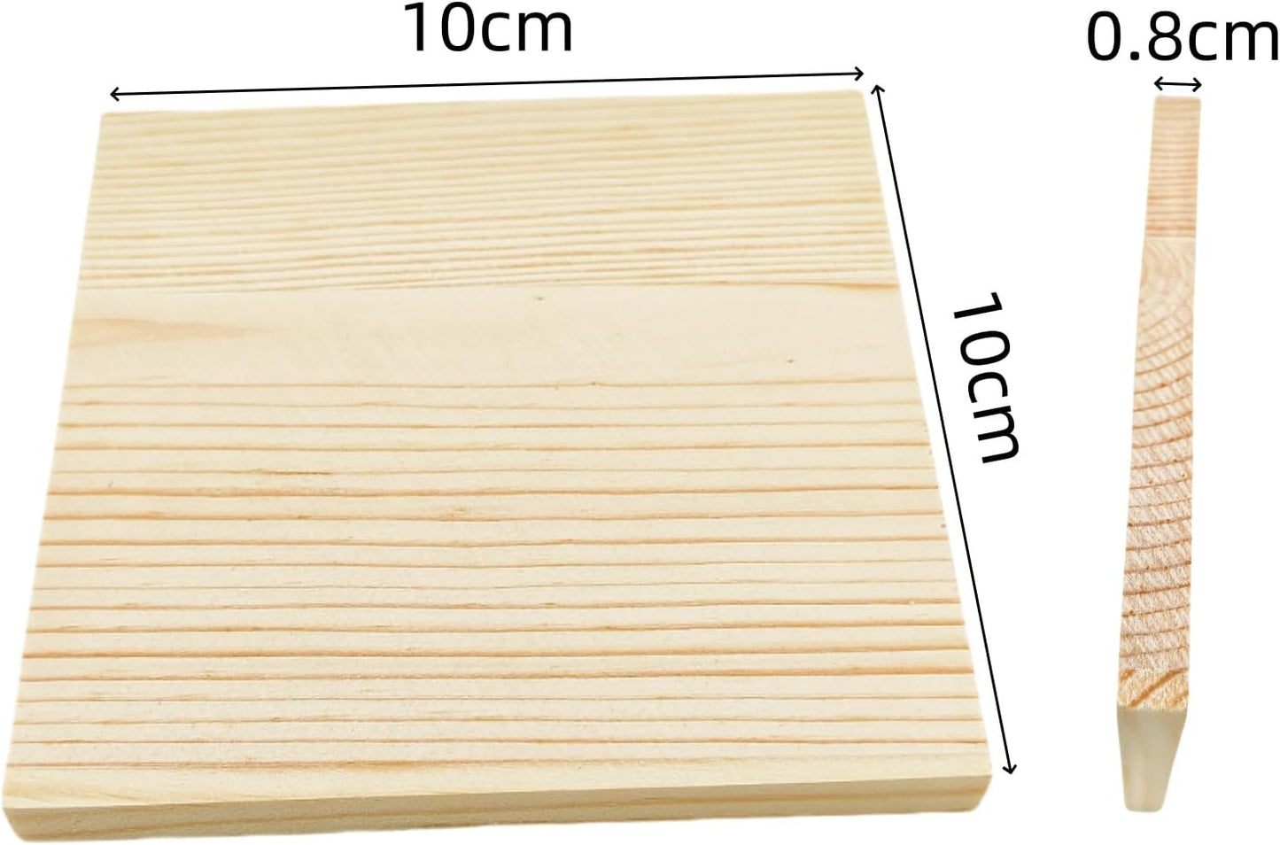 6PCS Unfinished Wood Square Blocks for Crafts, 6x6x1in Blank Wooden Squares Pine Wood Boards for Carving,DIY Wood Coasters,Painting & Burning