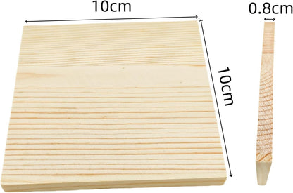 6PCS Unfinished Wood Square Blocks for Crafts, 6x6x1in Blank Wooden Squares Pine Wood Boards for Carving,DIY Wood Coasters,Painting & Burning